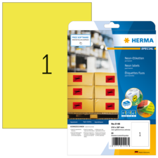 HERMA SPECIAL A4 Neon-Etiketten