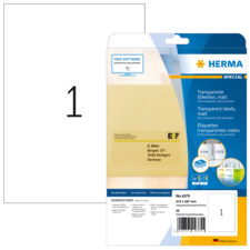 HERMA SPECIAL A4 Folien-Etiketten transparent matt