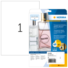HERMA SPECIAL A4 Folien-Etiketten transparent glasklar